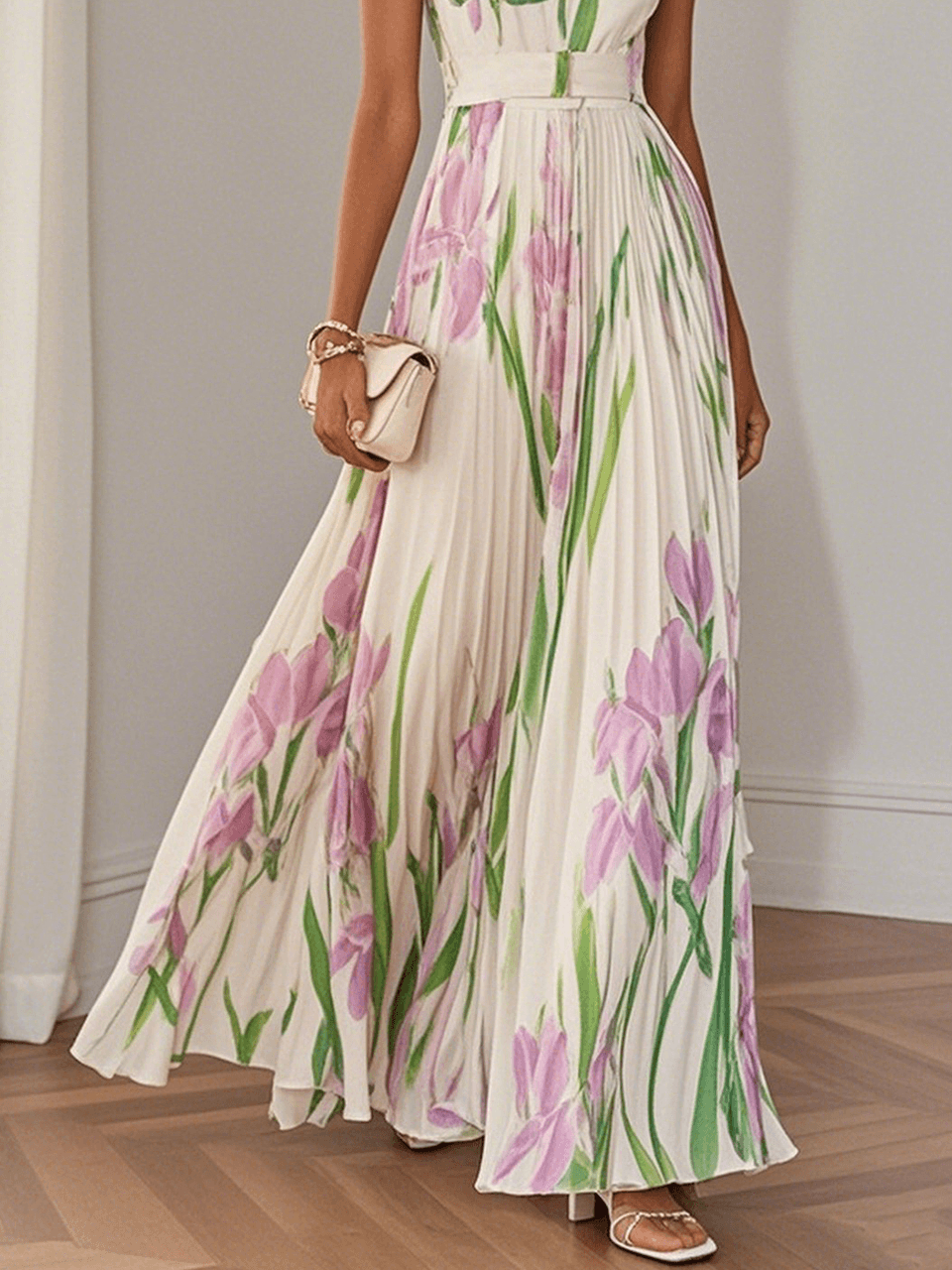 Floral boho dress women's flowy A-line summer dress in multiple colours
