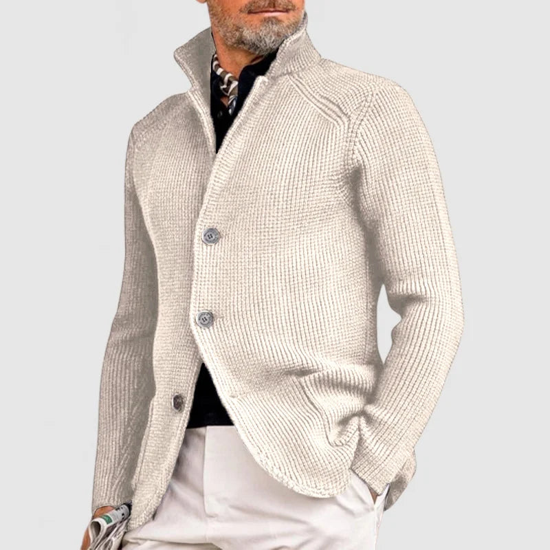 Men's knit vest mixed wool slim fit, smart casual knitwear