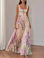 Floral boho dress women's flowy A-line summer dress in multiple colours
