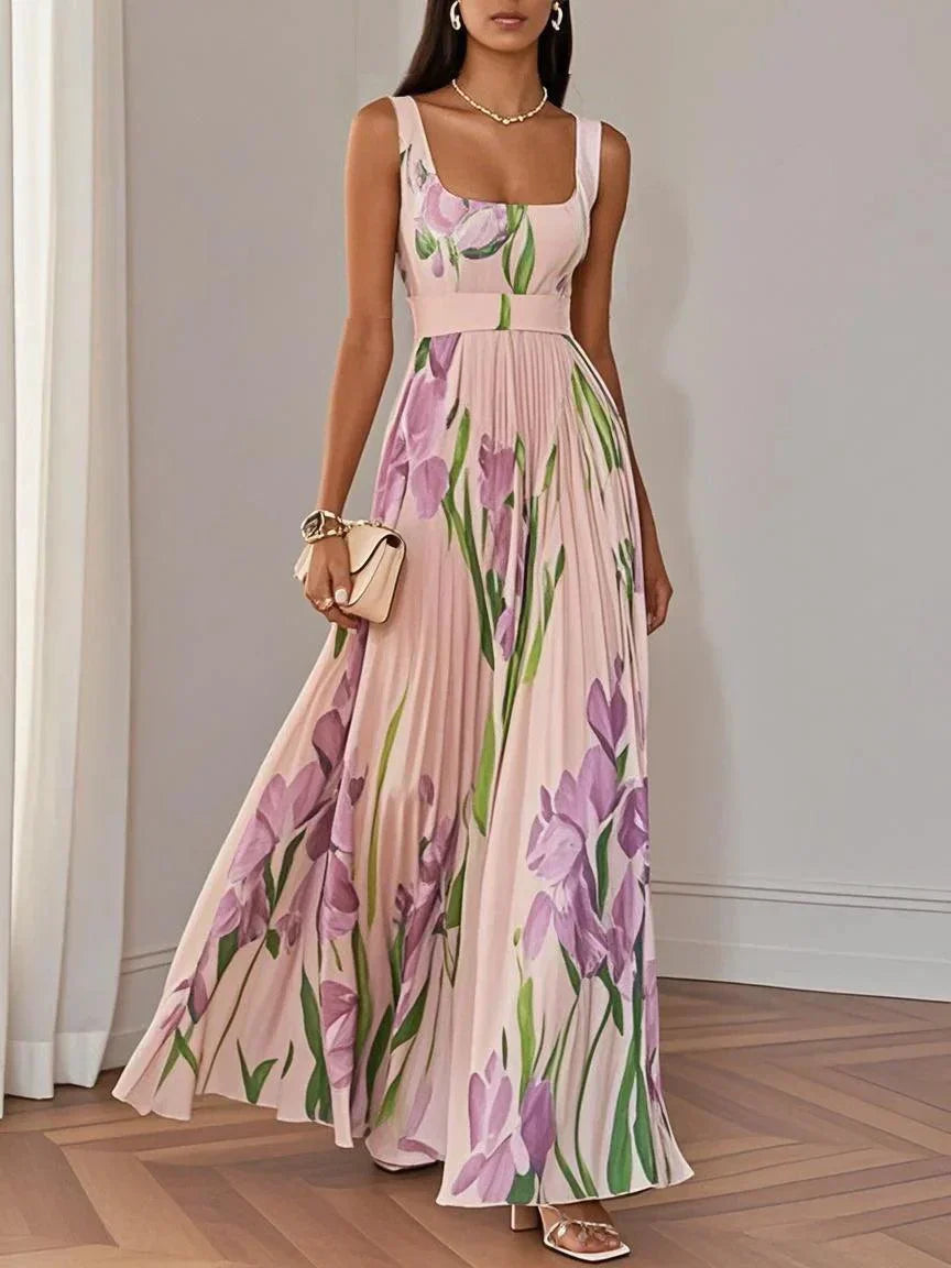 Floral boho dress women's flowy A-line summer dress in multiple colours
