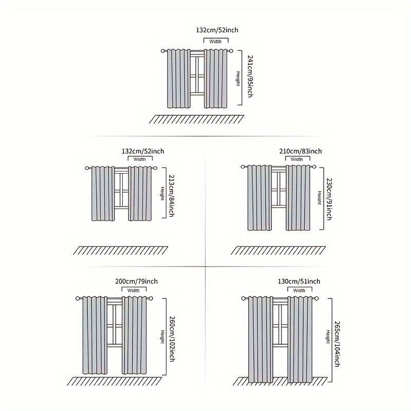 2 piece blackout curtains French princess style with hooks and rings for bedroom