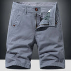 Men's chino shorts relaxed fit lightweight summer, available in gray, khaki, green, blue and black