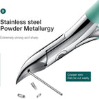 Toenail clipper for seniors with ergonomic grip and stainless steel curved blades for thick nails