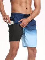 Men's beach shorts quick-dry lightweight summer swim trunks