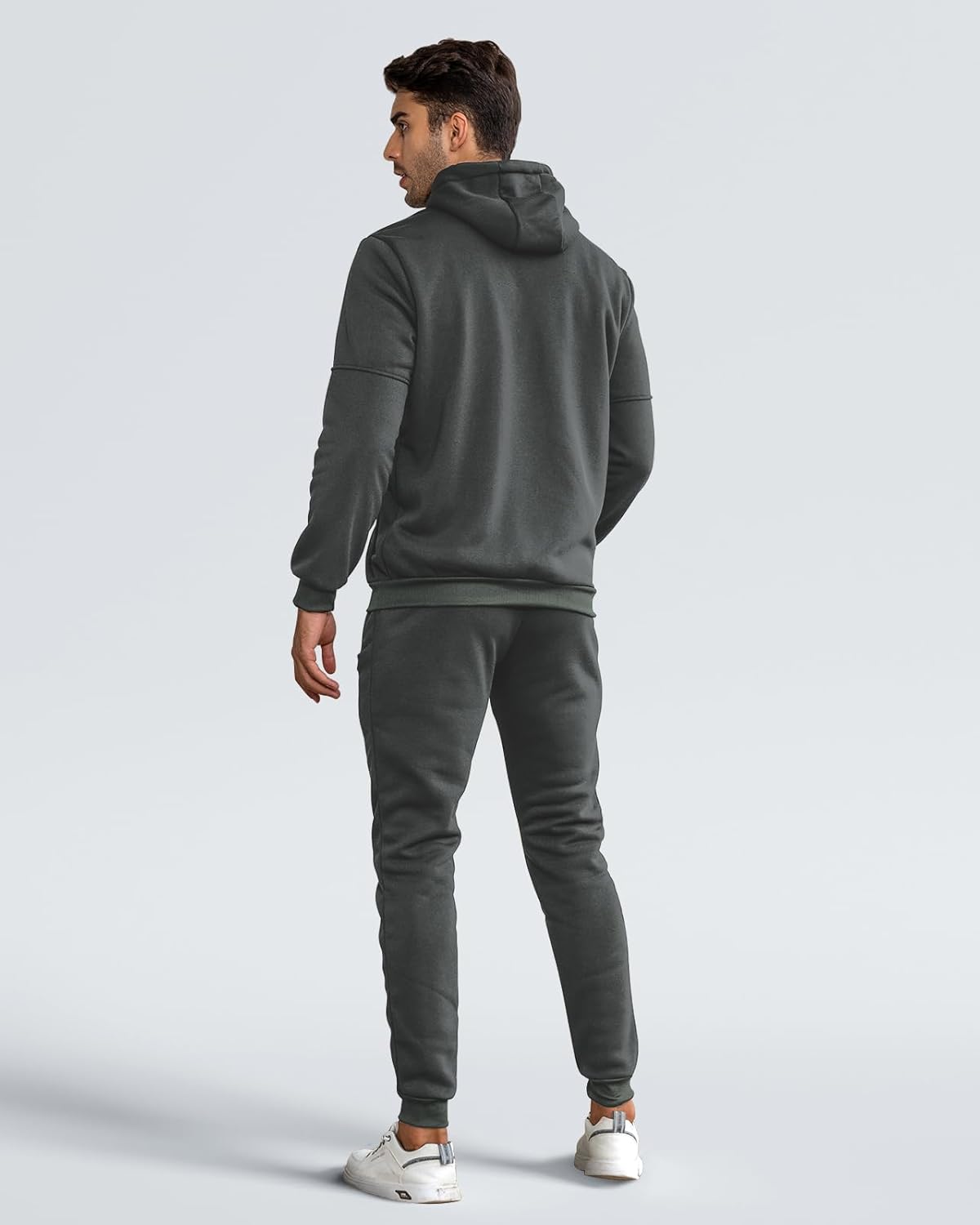 Men's tracksuit set slim fit, lightweight breathable pullover and trousers, casual sporty