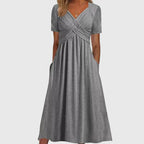 Women flattering fit dress curve enhancing silhouette available in multiple colours