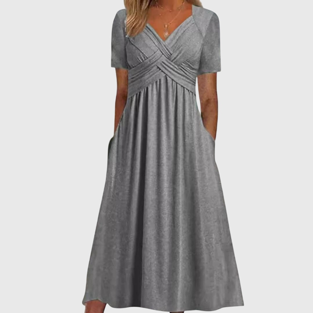 Women flattering fit dress curve enhancing silhouette available in multiple colours