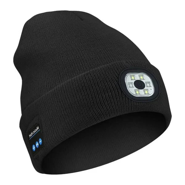 Bluetooth beanie with LED light, 3-in-1 built-in speaker and lighting, unisex