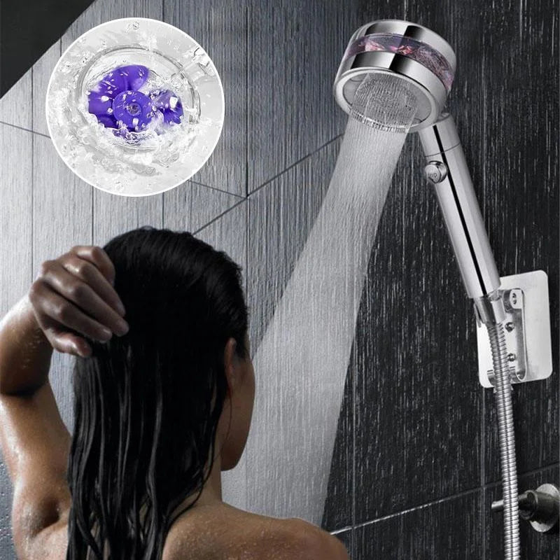 360° rotatable shower head high pressure water saving with on/off switch