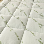 Mattress topper king size bamboo cooling quilted with back support