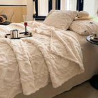 Taffeta blanket all-season lightweight beige polyester single layer soft bedspread