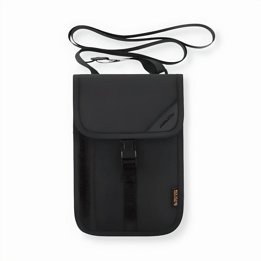 RFID anti-theft travel pouch wallet with multiple compartments