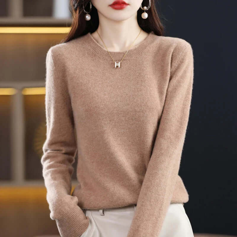 Women knit sweater pullover long sleeve in multiple colours