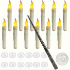 Flameless LED floating candles 12 pack with magic wand remote control for Christmas and Halloween decor