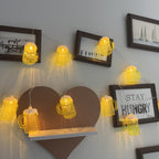 Beer mug LED string lights set of 2, warm white battery powered Oktoberfest fairy lights