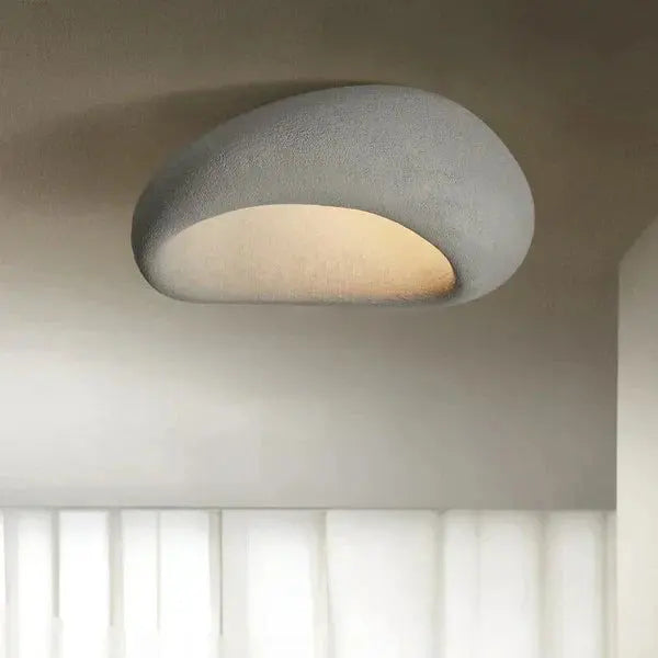 Ceramic ceiling light organic wabi-sabi minimalist warm white LED 45cm
