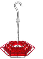 Ant proof hummingbird feeder outdoor hanging with 30 ports and built-in ant moat, 12 oz