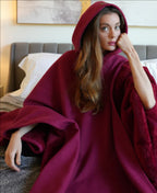 Oversized hoodie blanket for women, silky-soft wearable blanket in multiple colours