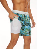 Men's beach shorts quick-dry lightweight summer swim trunks