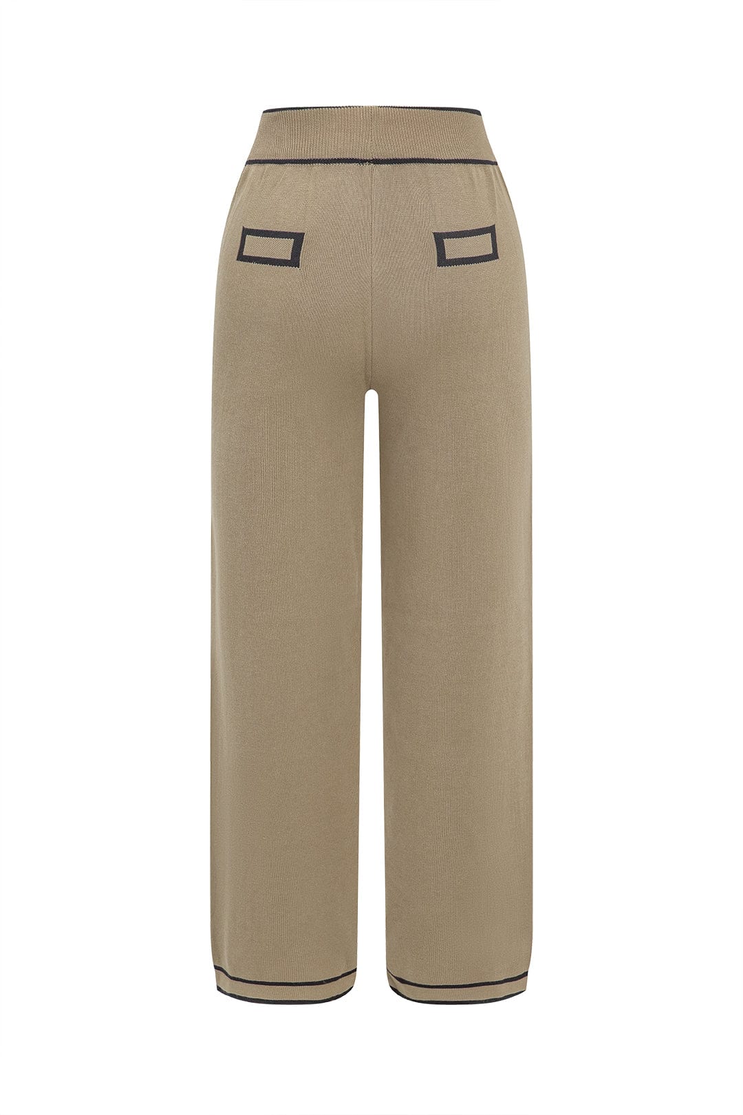 Women 2 piece knit cardigan wide leg pants set with gold buttons and waist belt