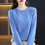 Women knit sweater pullover long sleeve in multiple colours