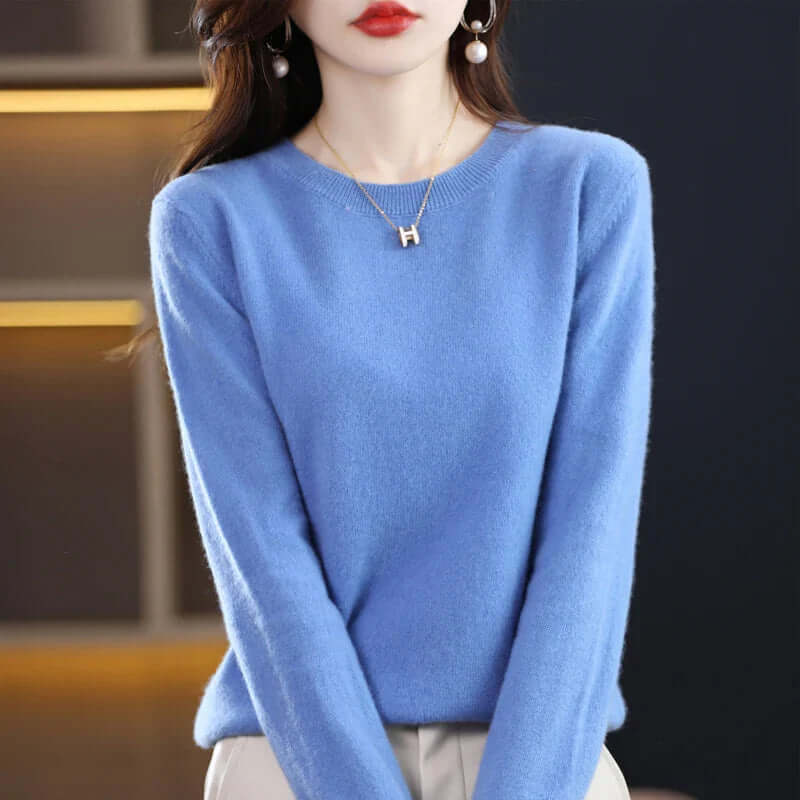 Women knit sweater pullover long sleeve in multiple colours