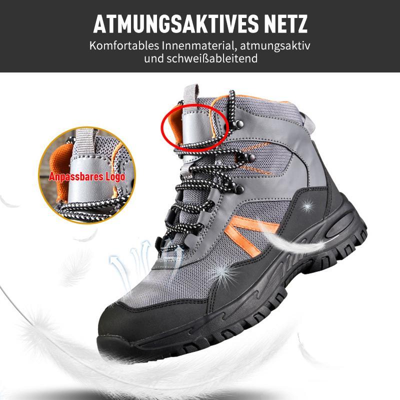 Steel toe safety shoes high top breathable mesh anti-puncture EU 36-48
