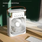 Air cooler fan 3-in-1 white with 7-color LED and 600ml water tank