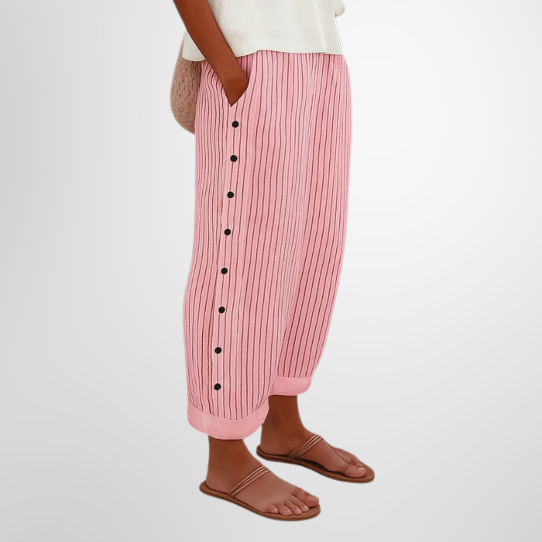 Women wide leg pants with elastic waistband in versatile colors