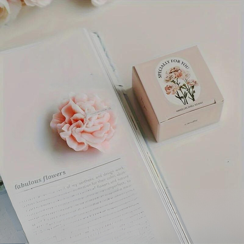Carnation scented candle decorative paraffin gift for Mother's Day Valentine's Day Christmas