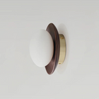 Scandinavian round wall light with globe shade, minimalist indoor wall sconce