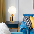 Hand-blown glass table lamp Nordic style in gold and black finishes