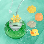 Bath toy fountain frog sprinkler for toddlers, battery-powered
