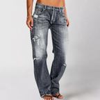 Women denim wide leg jeans relaxed fit in multiple colours