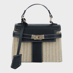 Women's structured top handle handbag, compact 20x20x14cm, available in coffee, black and yellow