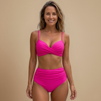 Women Bikini Sets High Waist Ruched Two Piece Swimsuit | Aria