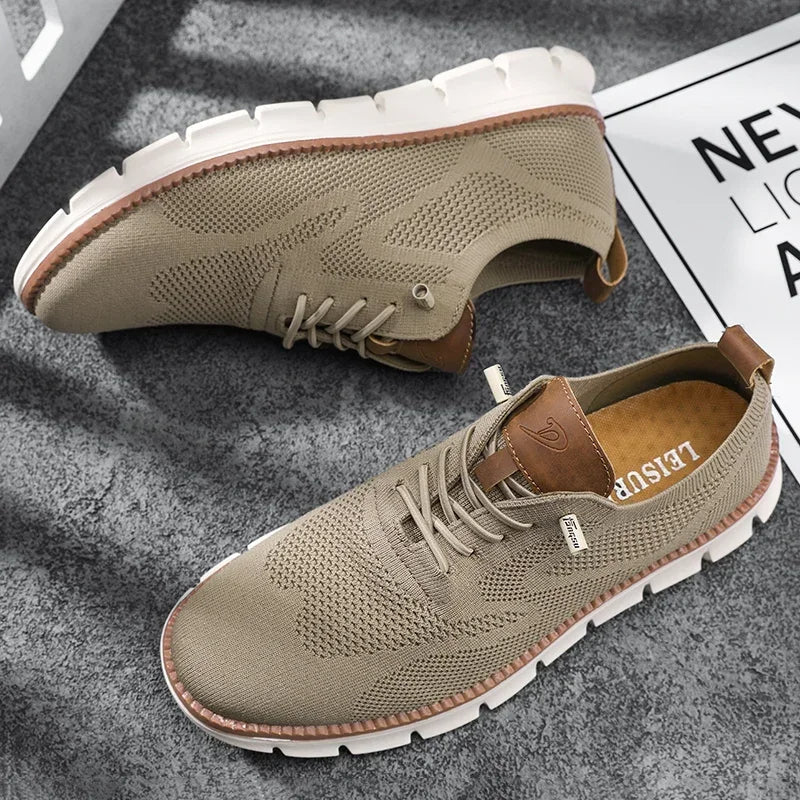 Men's breathable comfort shoes slip-on casual faux leather, EU 36-50