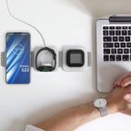3-in-1 travel charger wireless Qi foldable compact dual USB