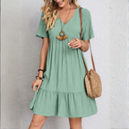 Women's sculpting layered dress with tummy-smoothing fit, tiered silhouette, day to evening