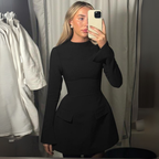 Women long sleeve bodycon mini dress fitted silhouette available in multiple colours