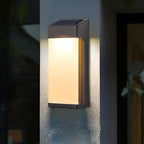 Solar wall lamp black IP44 waterproof warm white LED outdoor 2 pack