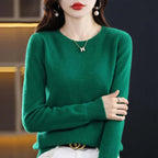 Women knit sweater pullover long sleeve in multiple colours