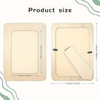 Wooden DIY photo frames set of 10, 15.24 cm light beige contemporary vertical frames