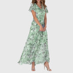 Figure flattering women's dress in vibrant colors, versatile day to night style
