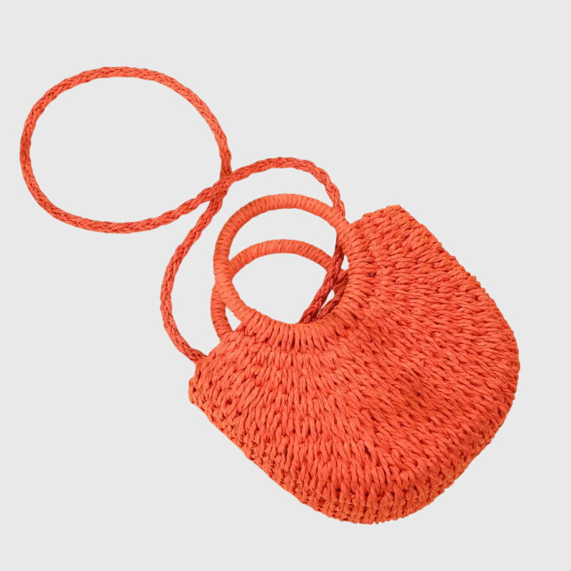 Women handbag natural style rounded silhouette lightweight casual bag