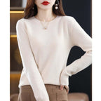 Women knit sweater pullover long sleeve in multiple colours