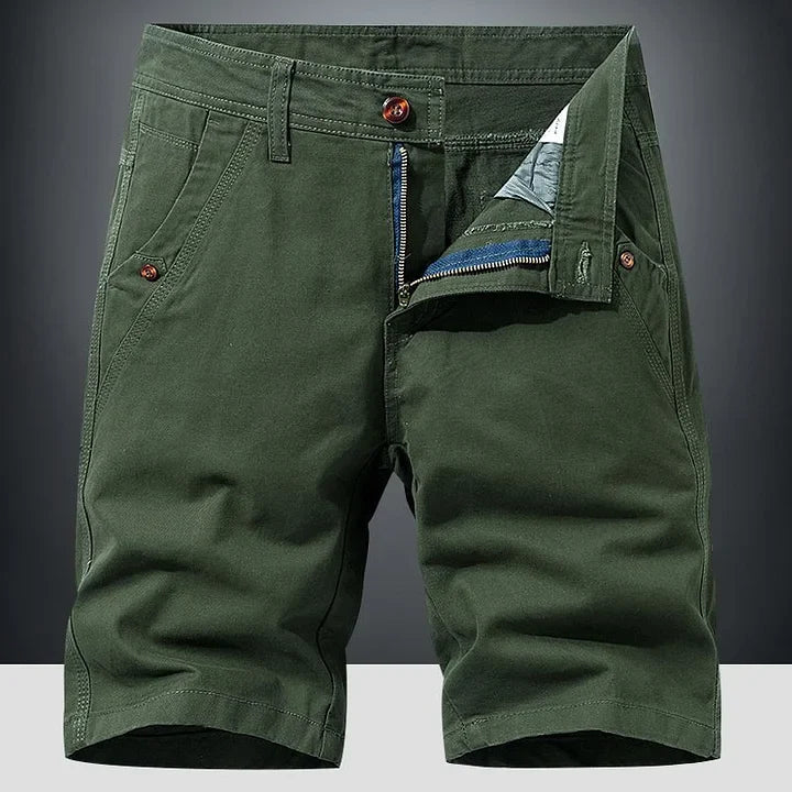 Men's chino shorts relaxed fit lightweight summer, available in gray, khaki, green, blue and black