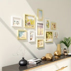11-piece gallery wall photo frame set, drill-free classic style, multiple sizes