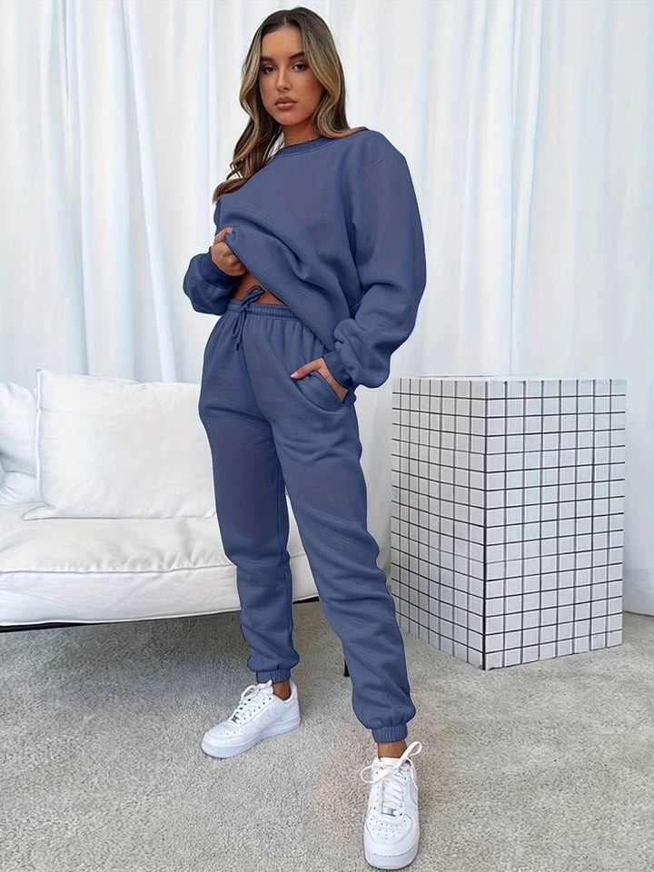 Women 2 piece lounge set relaxed fit casual matching home wear