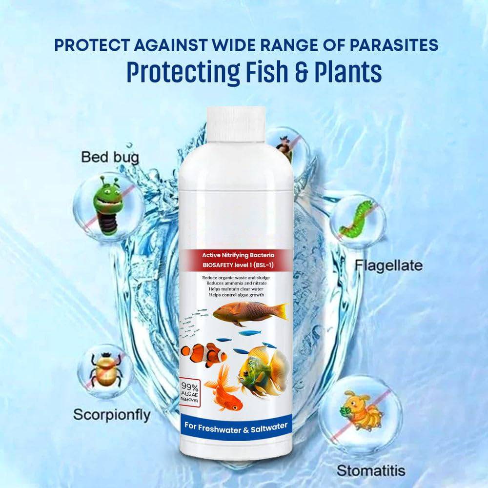 3 Pack Fish Tank Cleaner Liquid aquarium water purifier clarifier